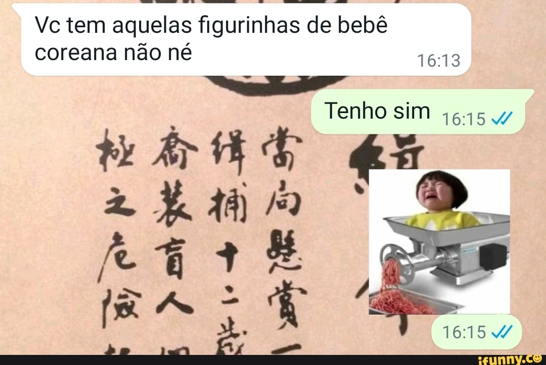 Vc Tem Aquelas Figurinhas De Bebe Coreana Nao Ne Tenho Sim 46 154 Tr Tao Dd Fe 1 A Do