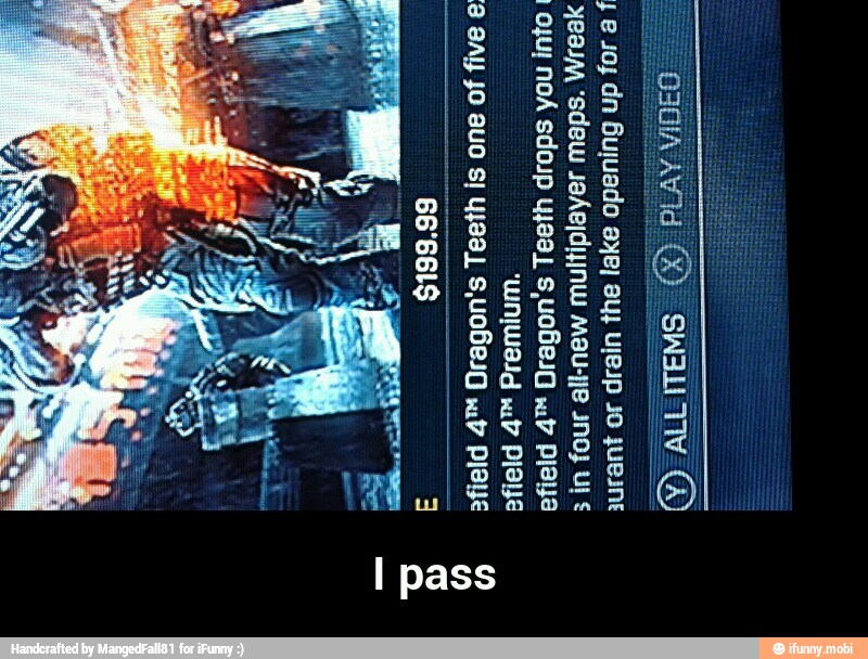 I pass - I pass