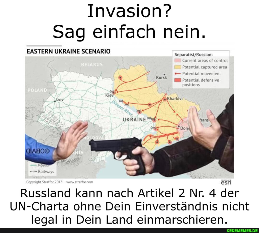 Invasion? Sag einfach nein. Current areas of contro mevement arca EASTERN UKRAIN