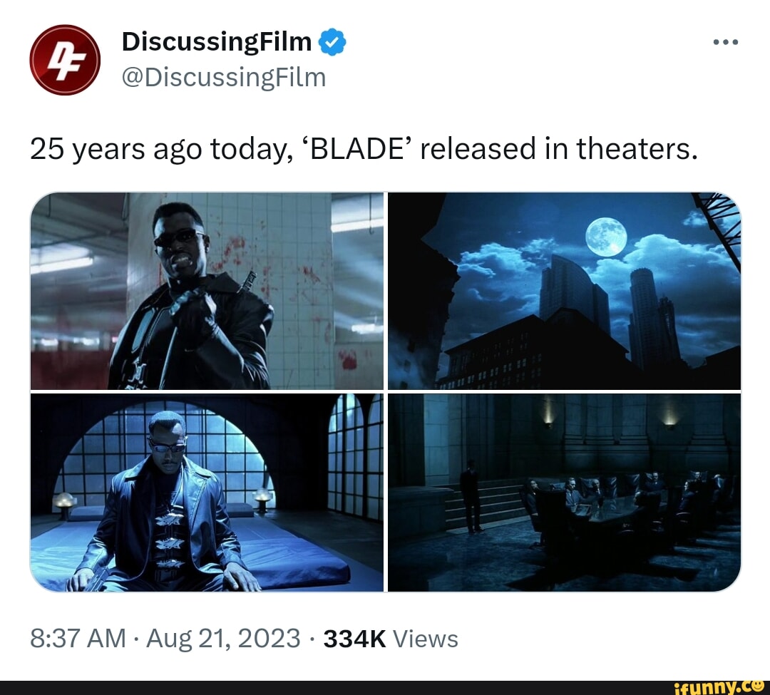 DiscussingFilm DiscussingFilm 25 years ago today, 'BLADE' released in