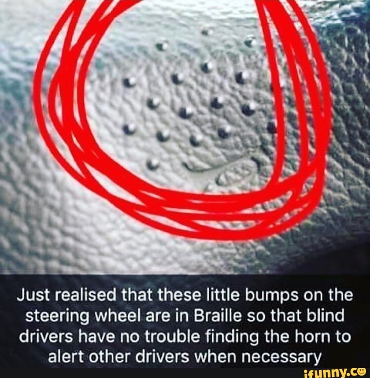 Just realised that these little bumps on the steering wheel are in