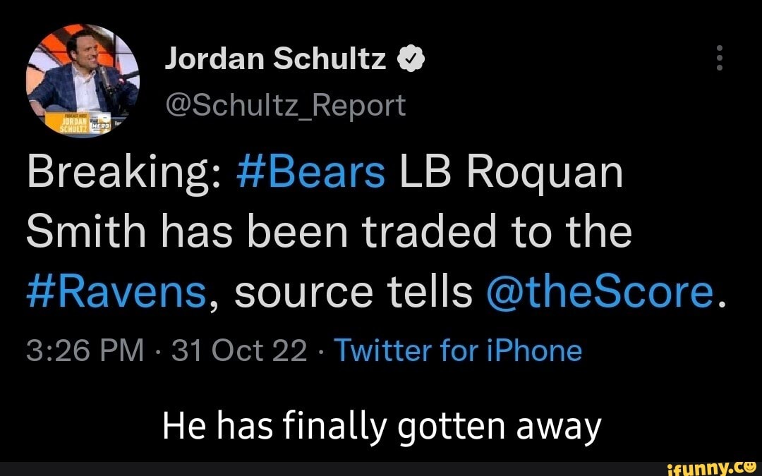 BREAKING: Bears Trade LB Roquan Smith to the Ravens 