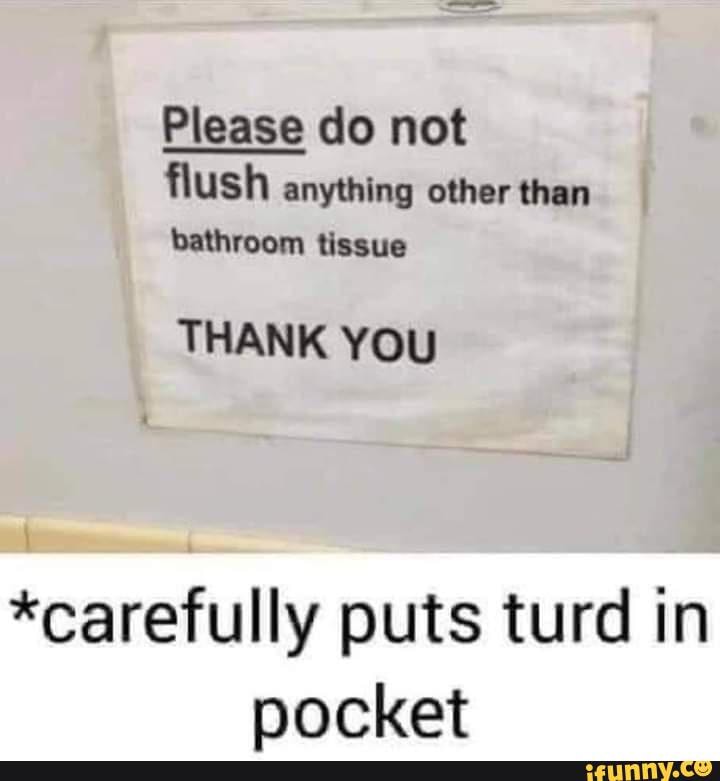 Maybe taken a bit too literally. - Please do not flush anything other ...