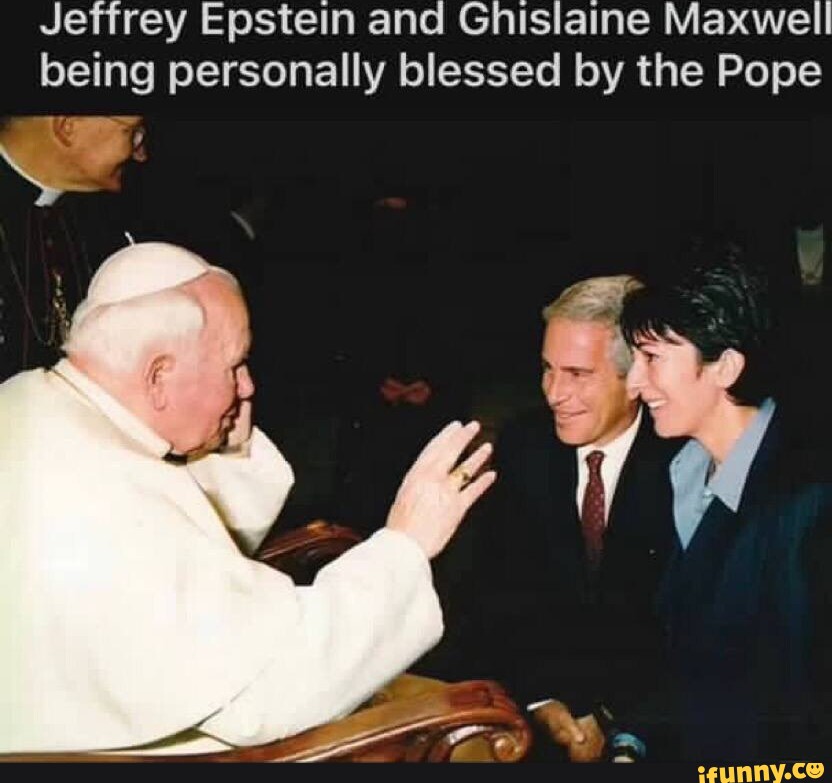 Jeffrey Epstein and Ghislaine Maxwell being personally blessed by the