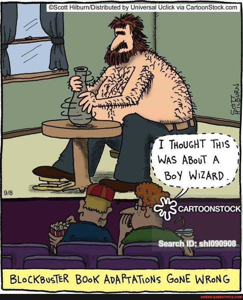 Scott Hilpurn Oistubuted by Universal Uclick via CartoonStack com
WAS ABouT
BoY WiZARD.
CARTOONSTOCKI
Search ID: shl090908
BloCkBuslER Book ADAPTATIONS GoNE WRoNG