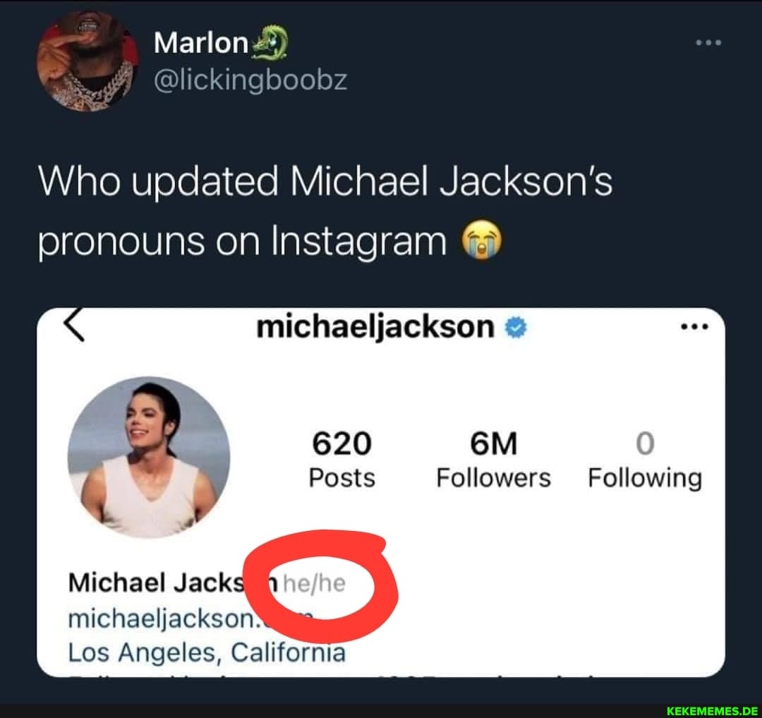 Marlon Who updated Michael Jackson's pronouns on Instagram michaeljackson 620 Po