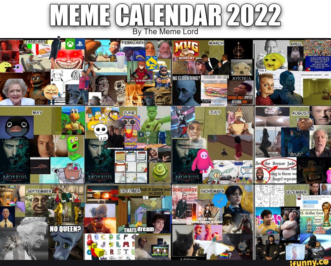 Meme calendar 2022 MEME By The Meme Lord NO dream )