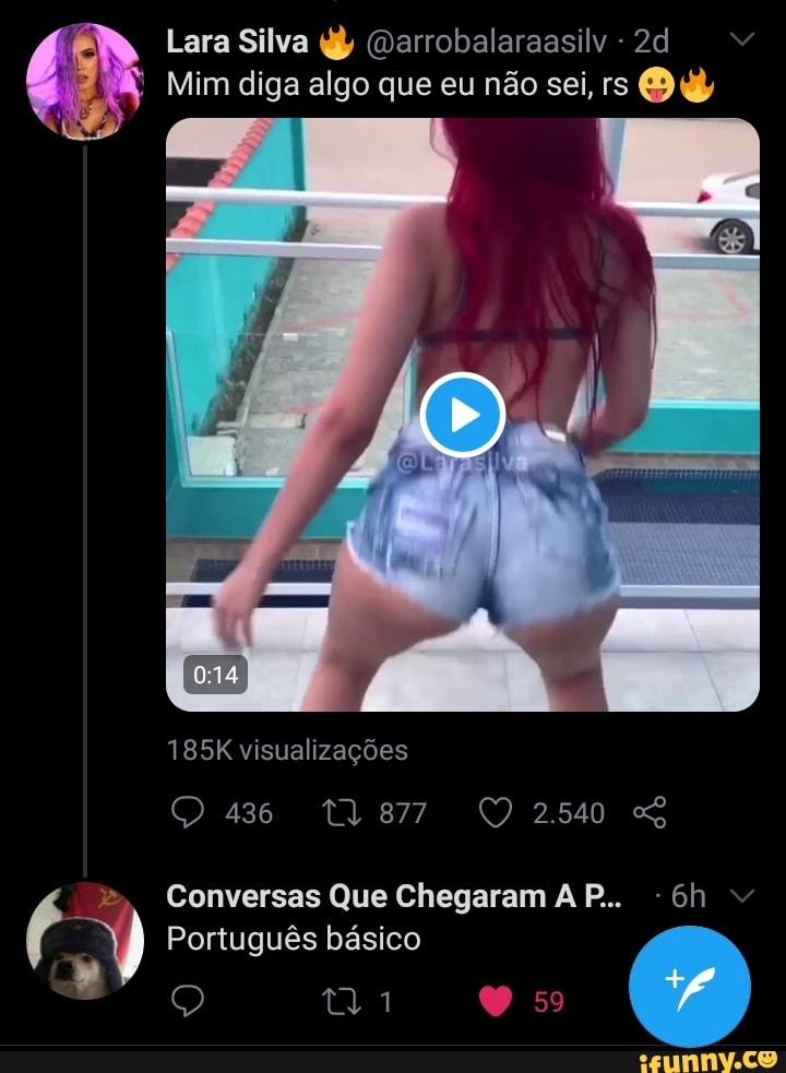 Lara Silva db (arrobalaraasilv -
Mim diga algo que eu não sei, rs
185K visualizações
2540
Conversas Que Chegaram AP.. -Gh
Português básico
59