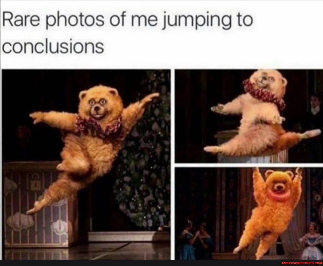 Rare photos of me jumping to conclusions