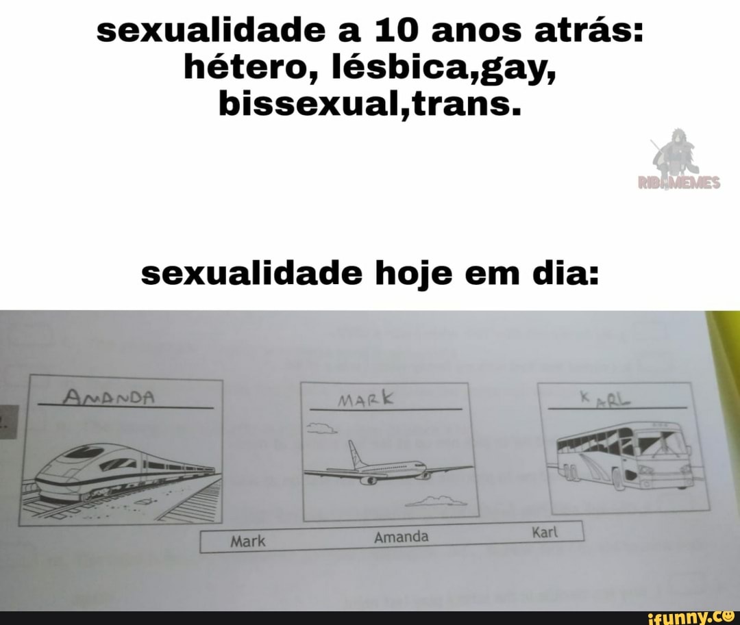 sexualidade a 10 anos atrás: hétero, lésbica,gay, bissexual,trans.
sexualidade hoje em dia: