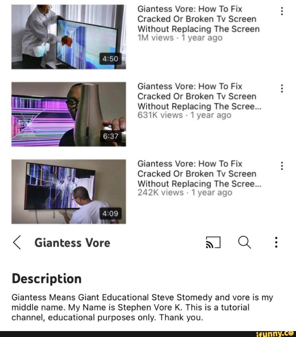 Giantess Vore: How To Fix Cracked Or Broken Tv Screen Without Replacing The  Screen IM views