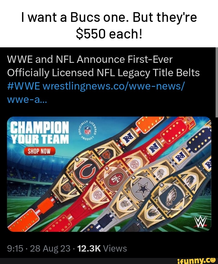 NFL partners with WWE on officially licensed championship belts