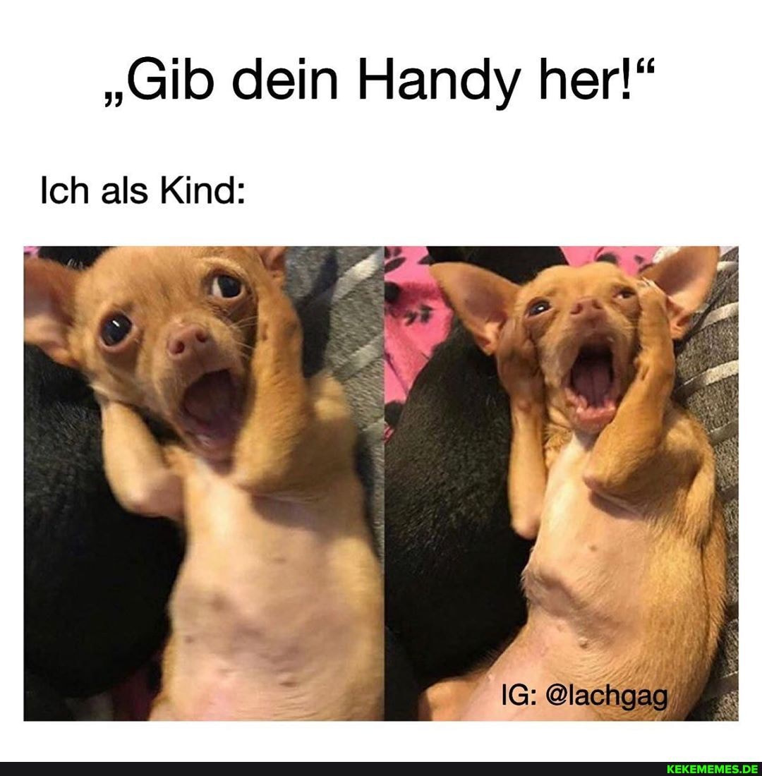 "Gib dein Handy her!"
@lachgag
Ich als Kind: