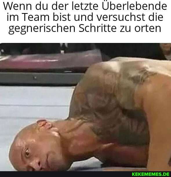 Wenn du der letzte Überlebende im Team bist und versuchst die
gegnerischen Schritte zu orten
