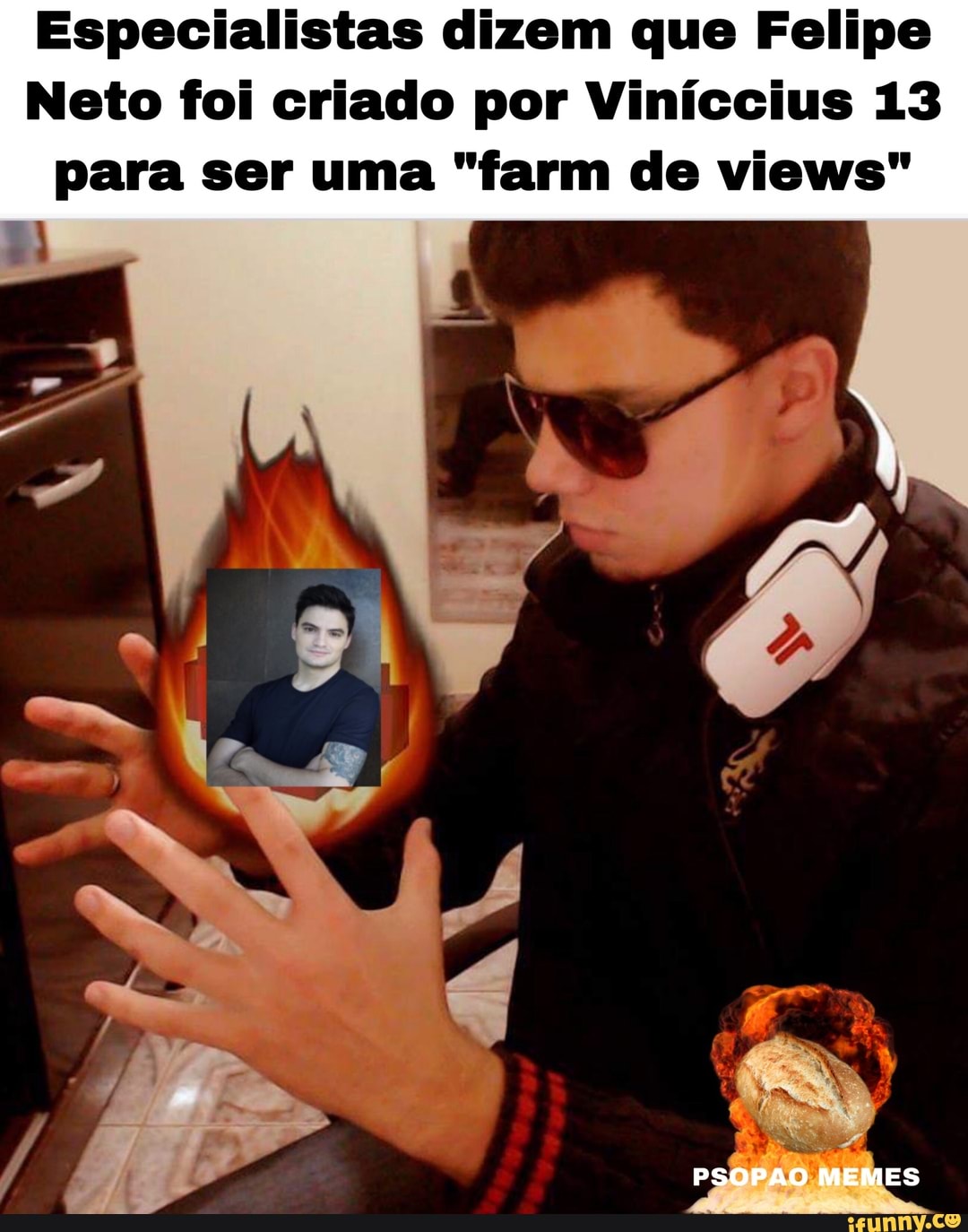 Especialistas dizem que Felipe
Neto foi criado por Viníccius 13
para ser uma "farm de views"