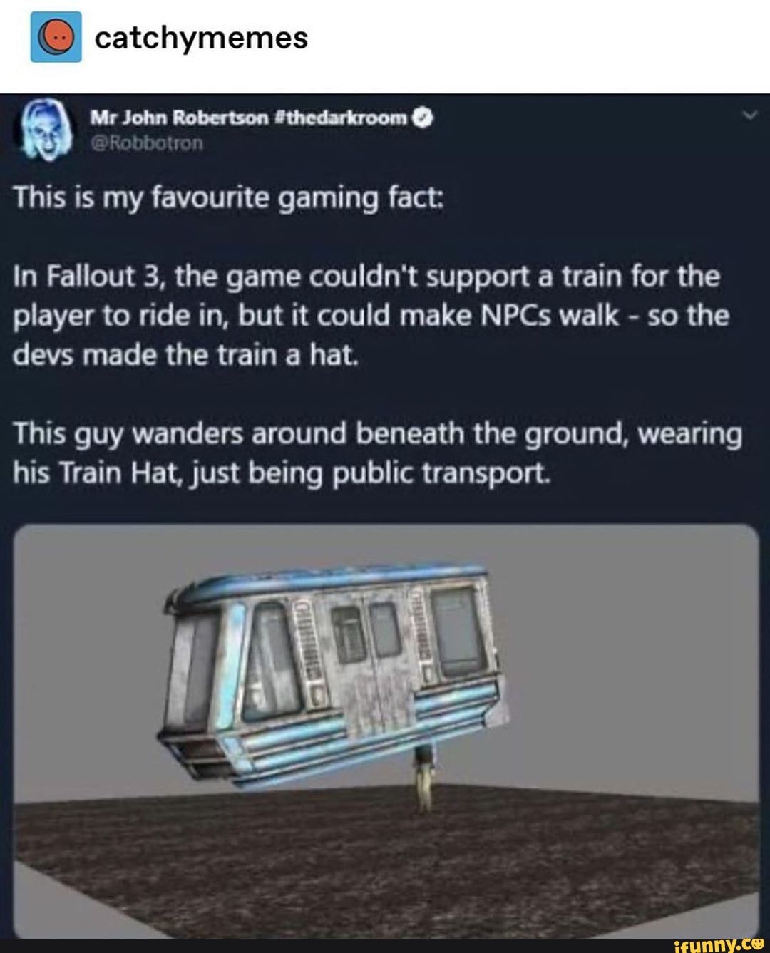 Mr John Robertson #thedarkroom @ This is my favourite gaming fact: In ...