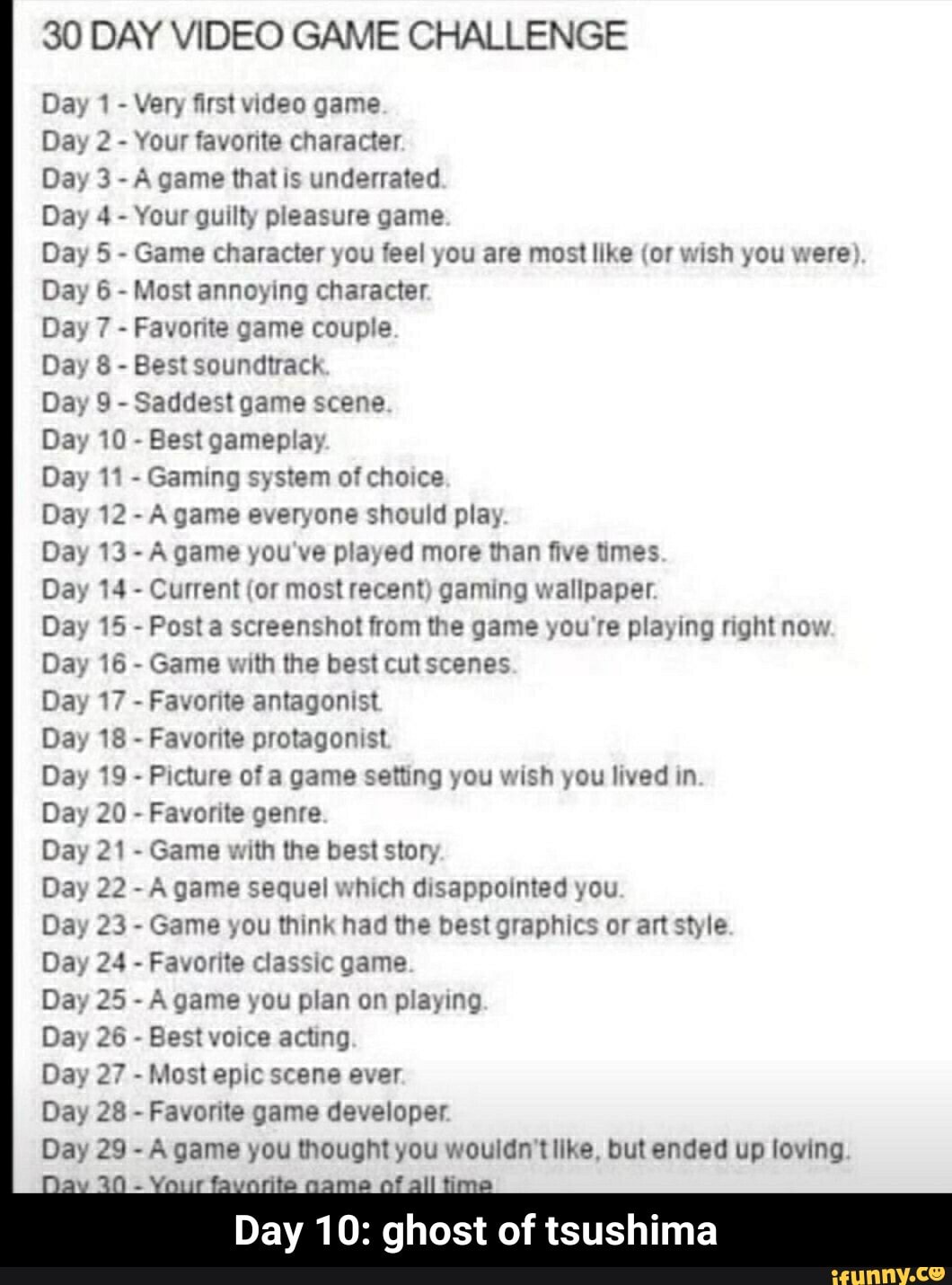 30 DAY VIDEO GAME CHALLENGE Day 1- - Very first video game Day 2 - Your ...