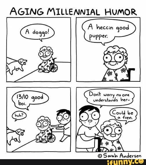 AGING MILLENNIAL HUMOR
oraln Andersen