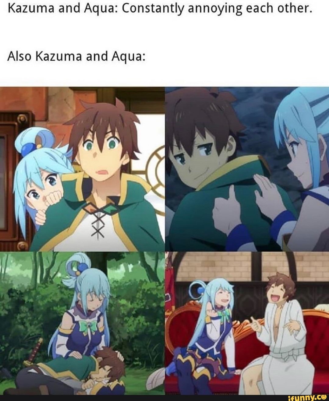 Kazuma calling Aqua useless (as always)
