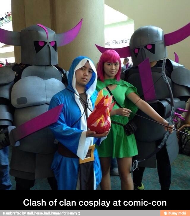 Clash of clan cosplay at comic-con - Clash of clan cosplay at comic-con