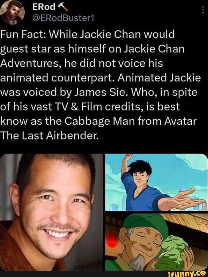 ERod @ERodBuster1 Fun Fact: While Jackie Chan would guest star as