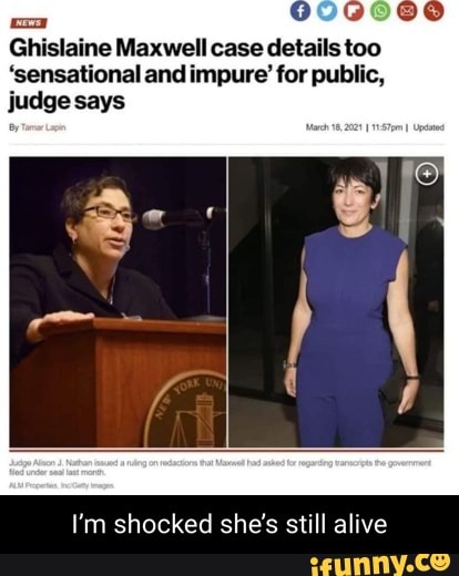 Ghislaine Maxwell case details too 'sensational and impure' for public