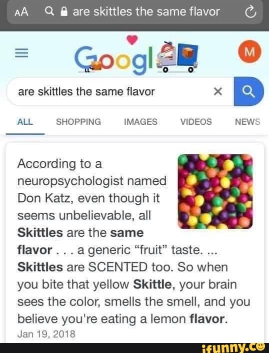 are skittles all the same flavor