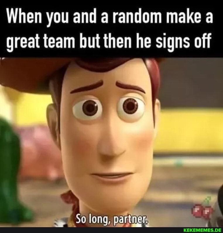 When you and a random make a great team but then he signs off
Callana