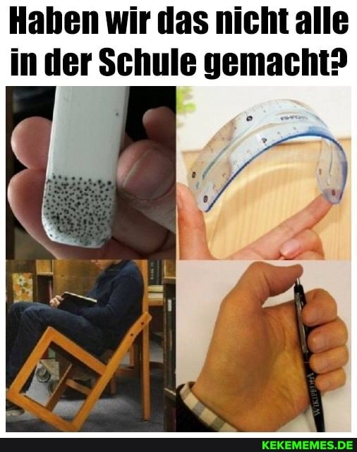 Hahen wir das nicht alle in der Schule gemacht?