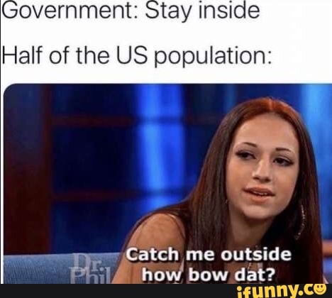 Half of the US population:
DE
atch me outside
PIA how bow dat?