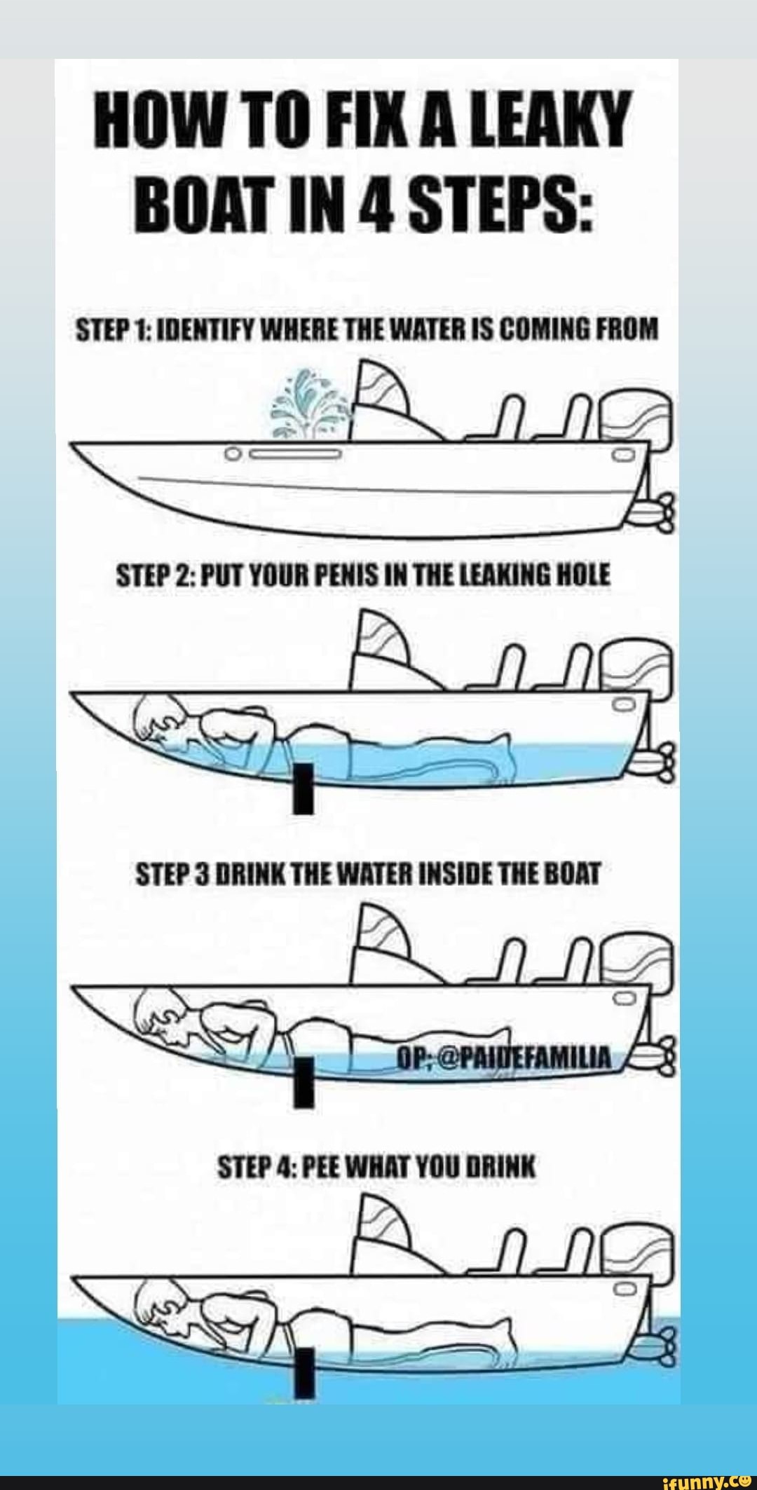 HOW TO FIX A LEAKY BOAT IN 4 STEPS STEP 1 IDENTIFY WHERE THE WATER IS