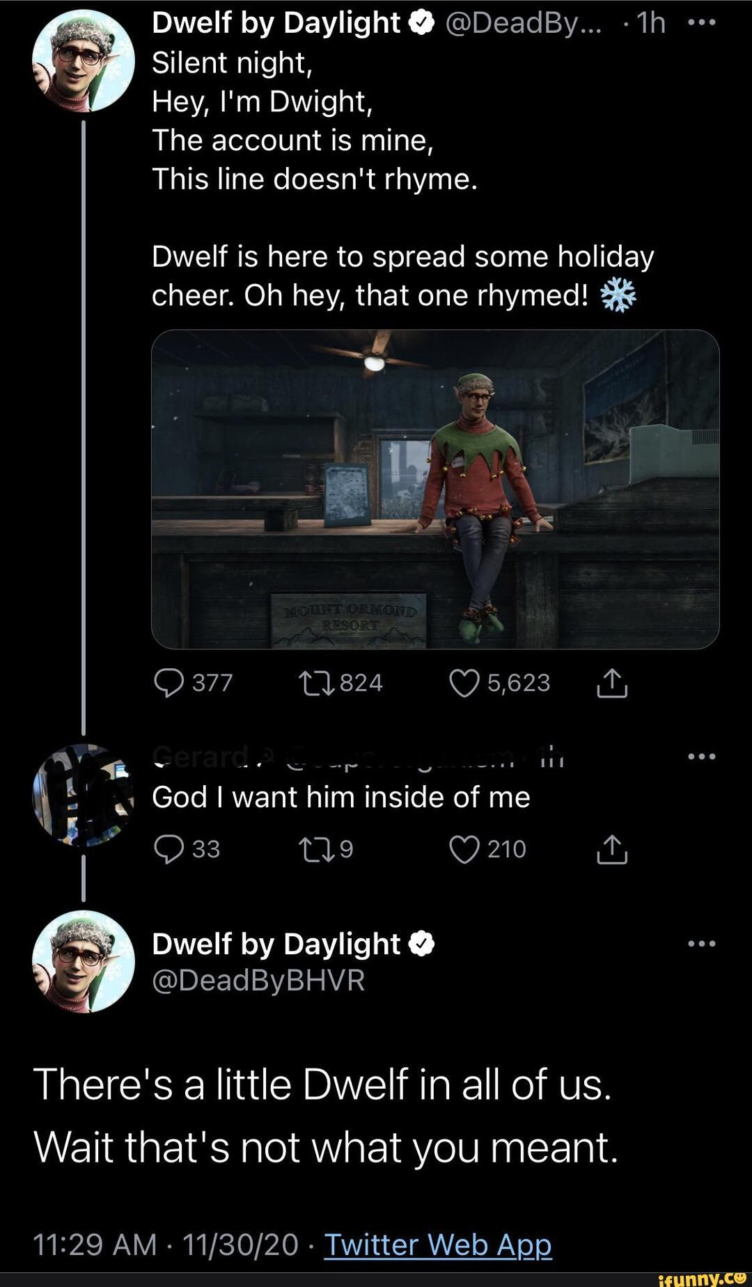 Dwelf By Daylight Deadby Ih Silent Night Hey Im Dwight The