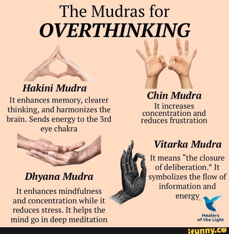 The Mudras for OVERTHINKING G Hakini Mud Chin Mudra It increases ...