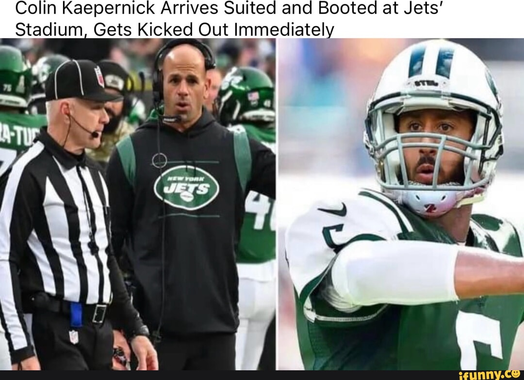 Colin Kaepernick Arrives Suited and Booted at Jets' Stadium, Gets ...