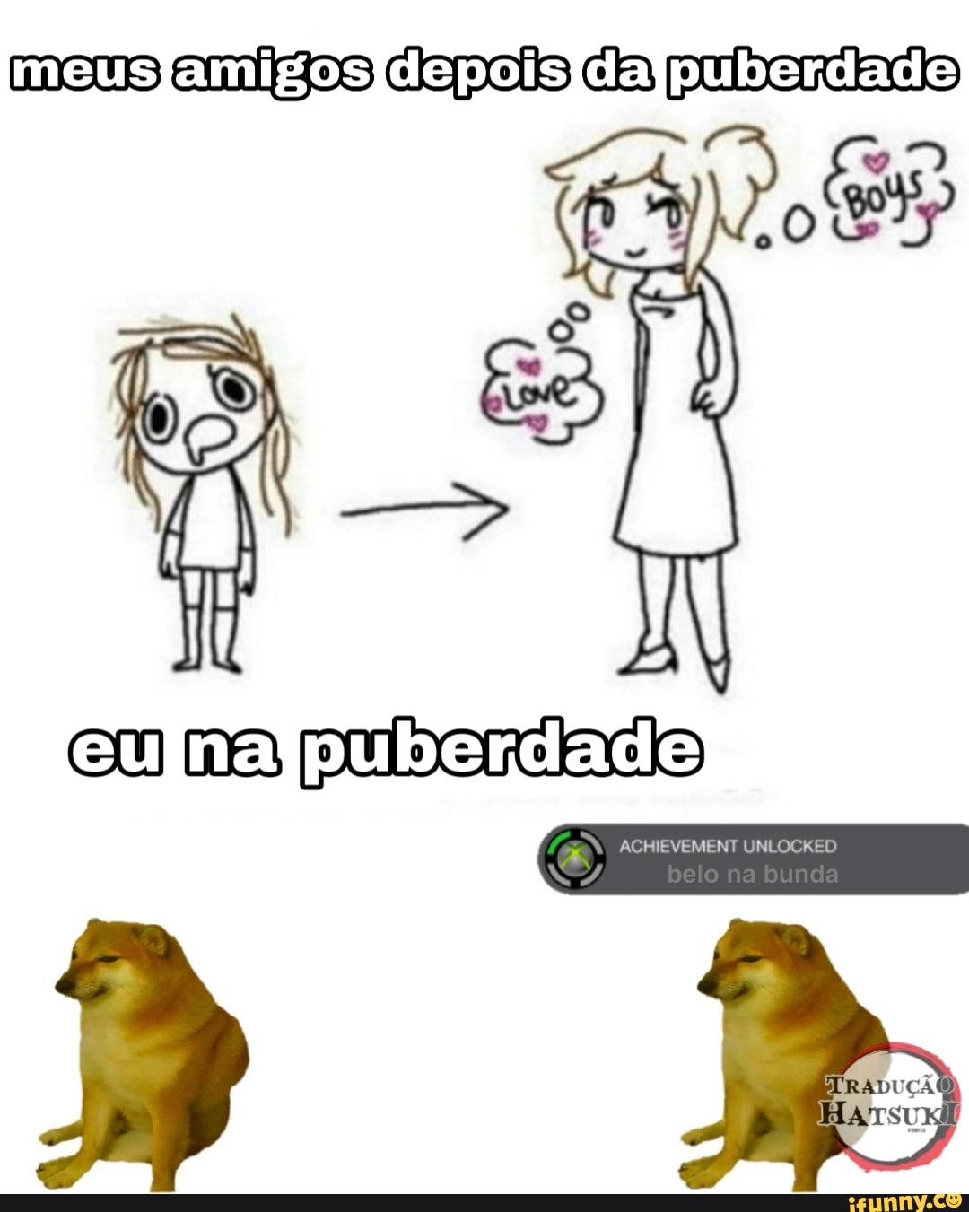 meus depois da puberdade
EU
na puberdade