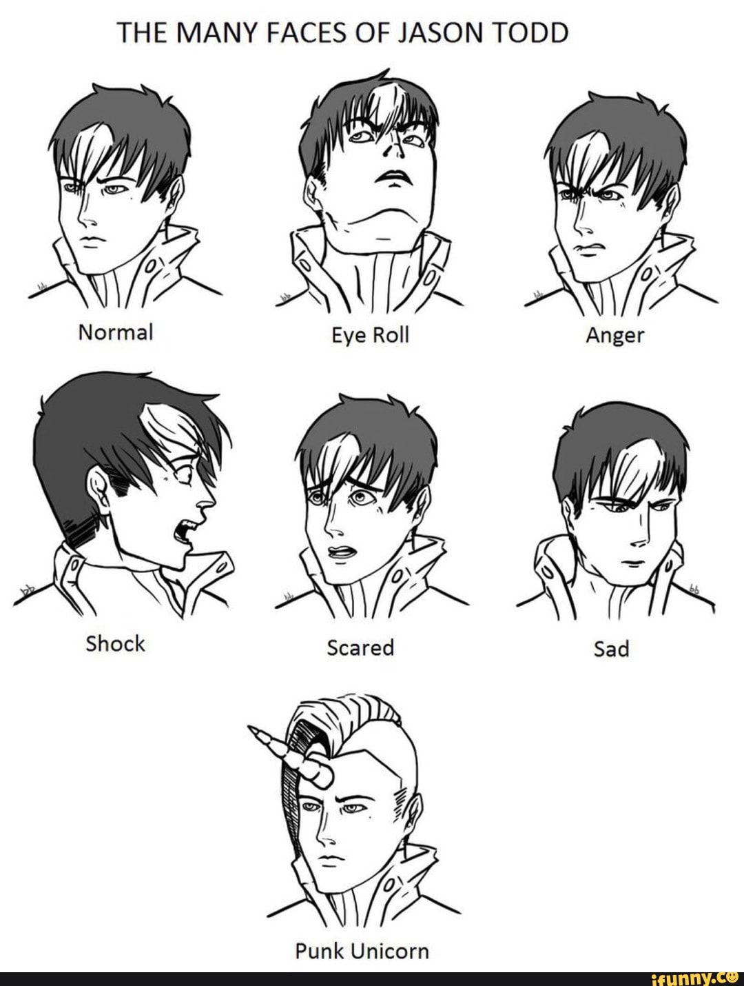 The Many Faces Of Jason Todd Punk Unicorn Ifunny
