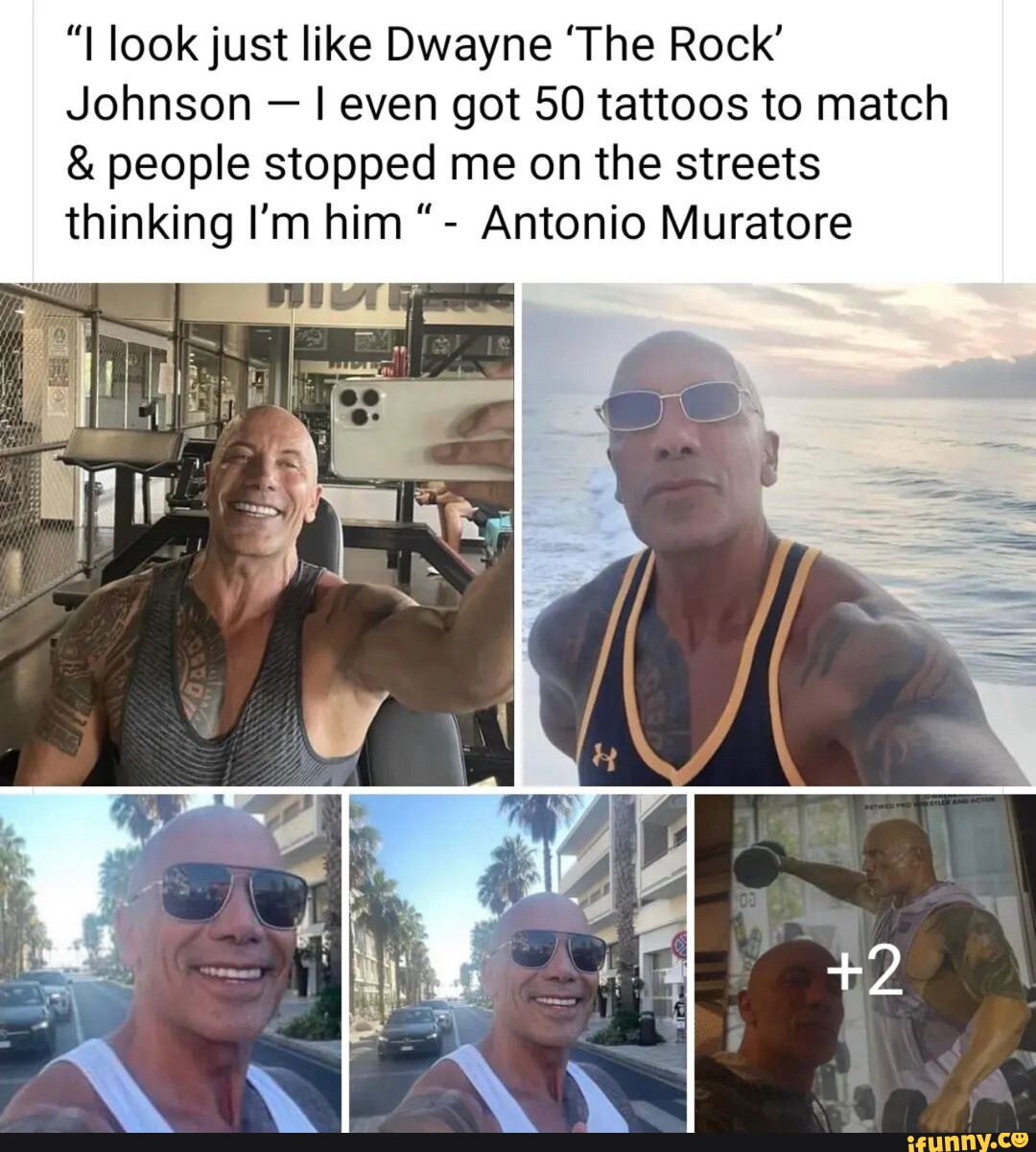 Anyone else think The Rock and Dwayne Johnson look a lot alike? : r/memes