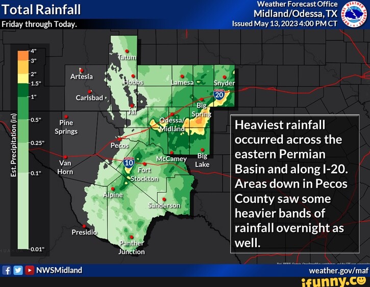 Weather Forecast Office Total Rainfall TX Friday through Today. Issued