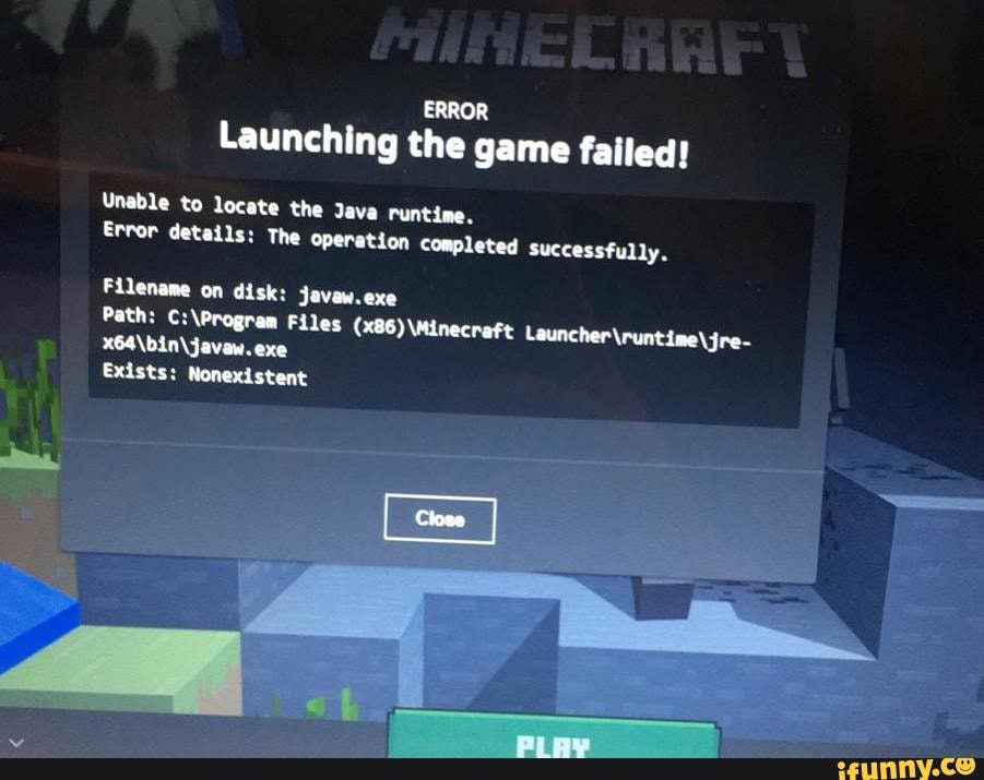 minecraft error update launcher