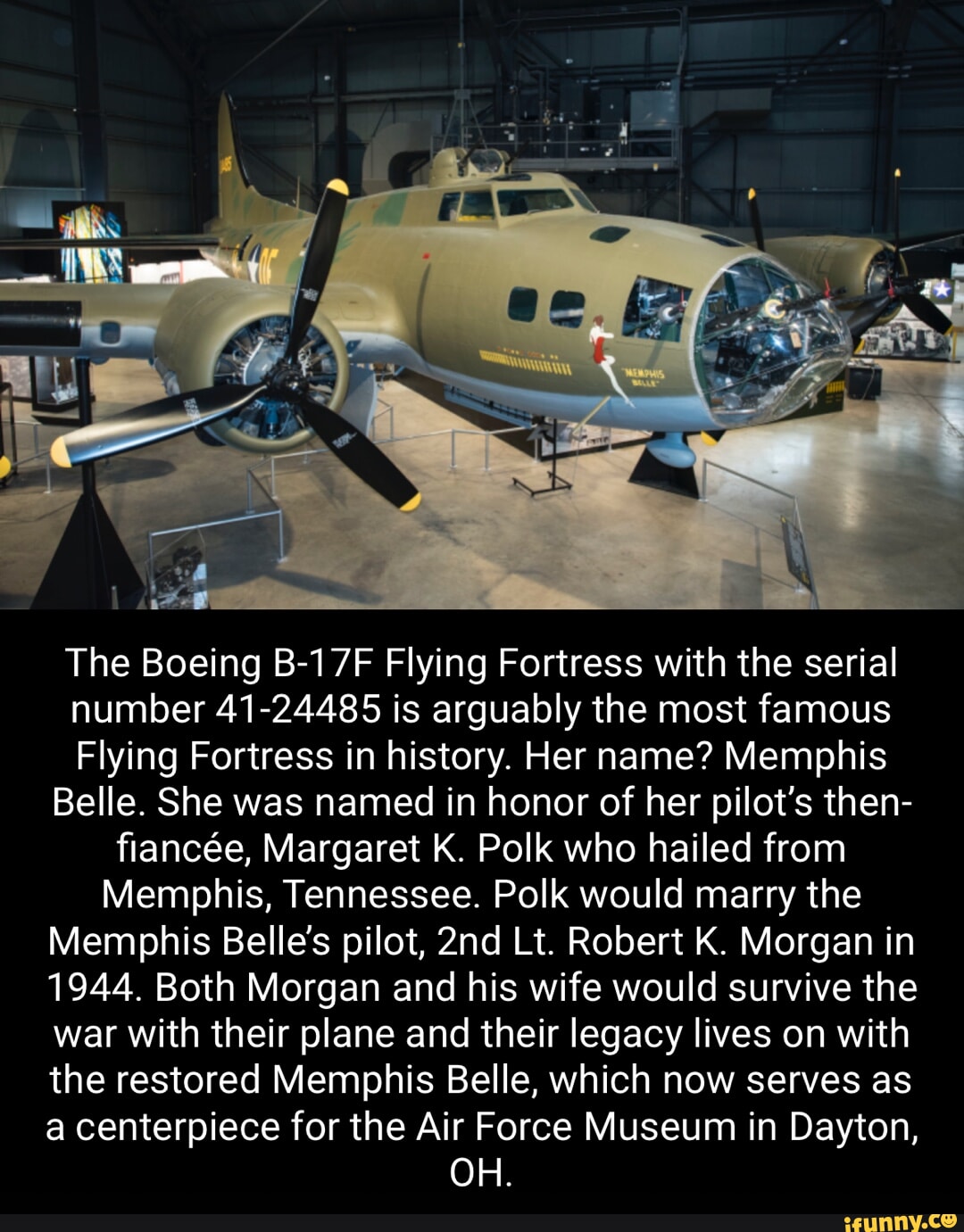 The Boeing B-17F Flying Fortress with the serial number 41-24485 is ...
