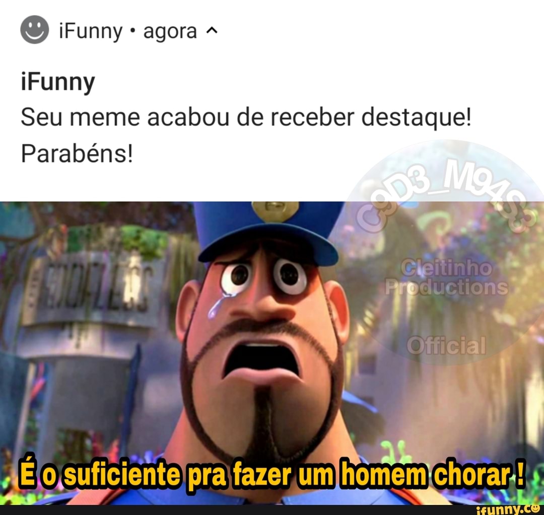 Seu meme acabou de receber destaque!
Parabéns!
