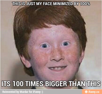 just, face, minimized