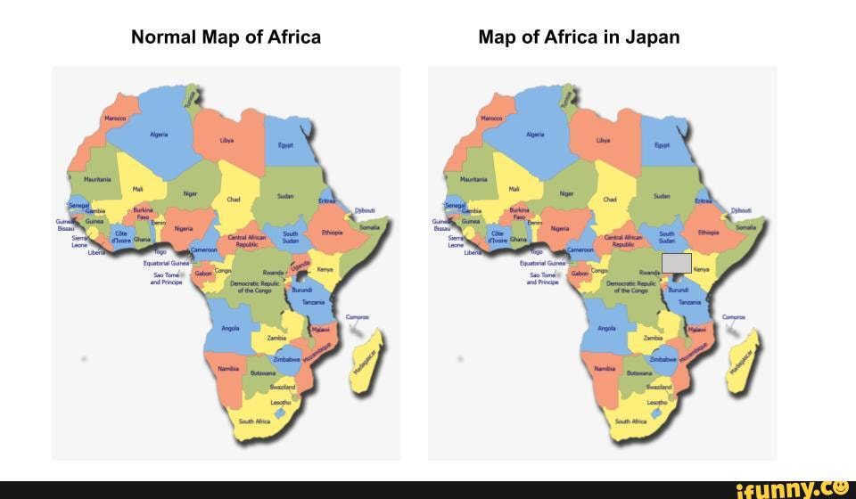 Normal Map of Africa Map of Africa in Japan - iFunny