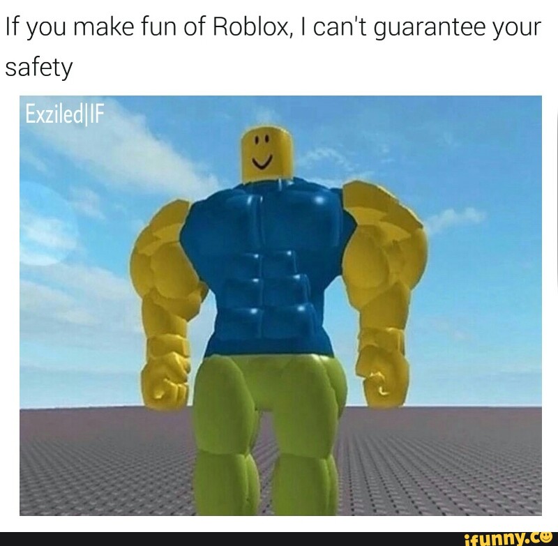 If You Make Fun Of Roblox I Can T Guarantee Your Safety Ifunny - if you donot like roblox i canot garantee your safety cannot