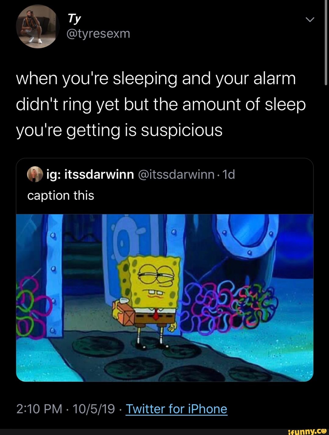 When you're sleeping and your alarm didn't ring yet but the amount of