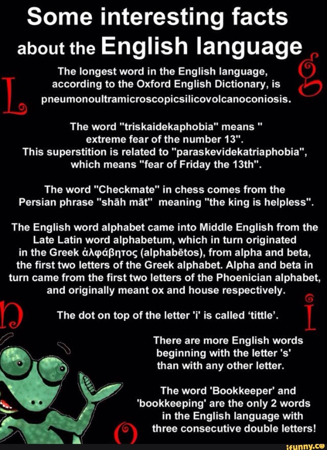 Some Interesting Facts About The English Language The Longest Word In The English Language According To