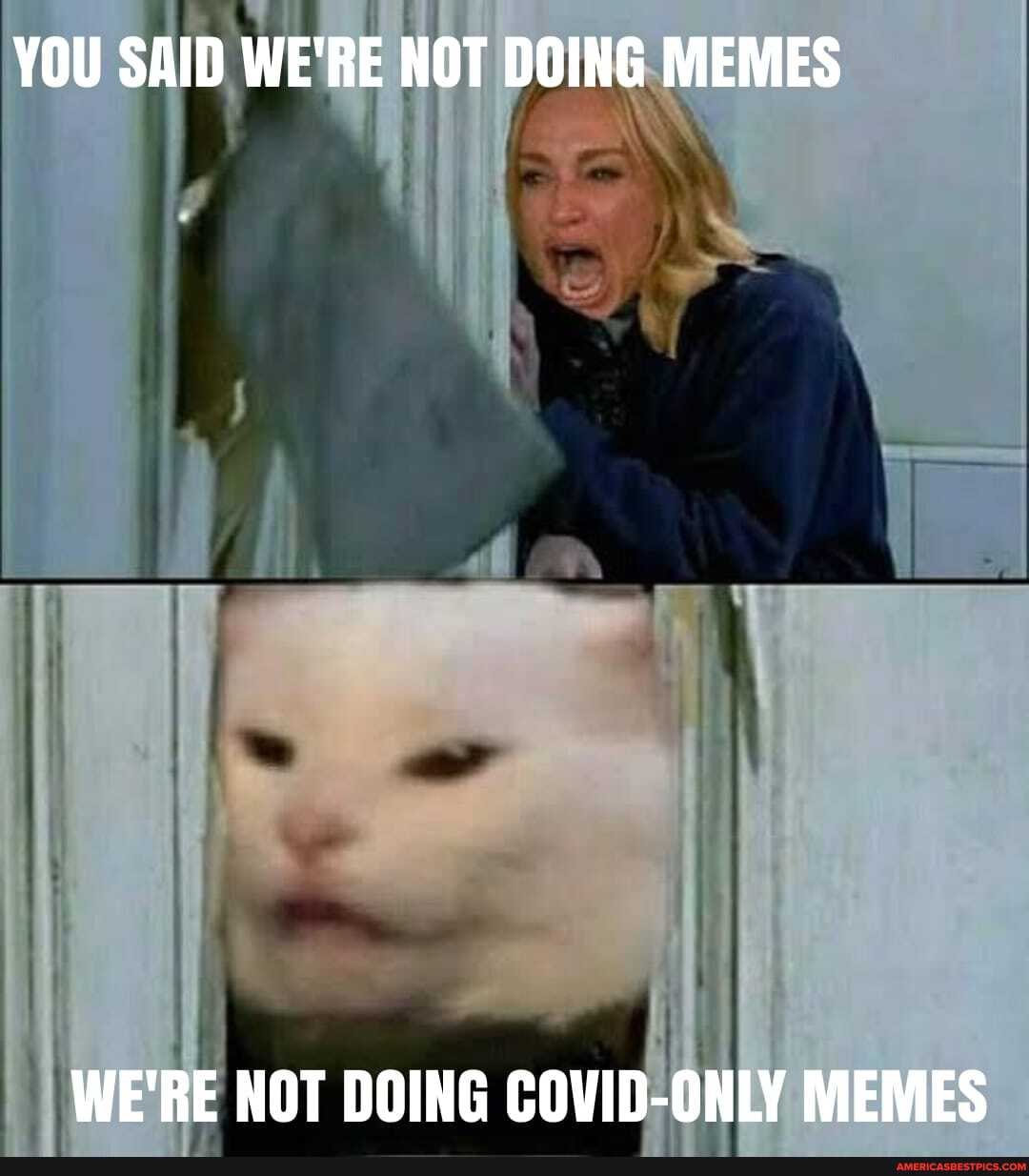 YOU SAID WE'RE NOT DOING MEMES
WE'RE NOT DOING COVID-ONLY MEMES
