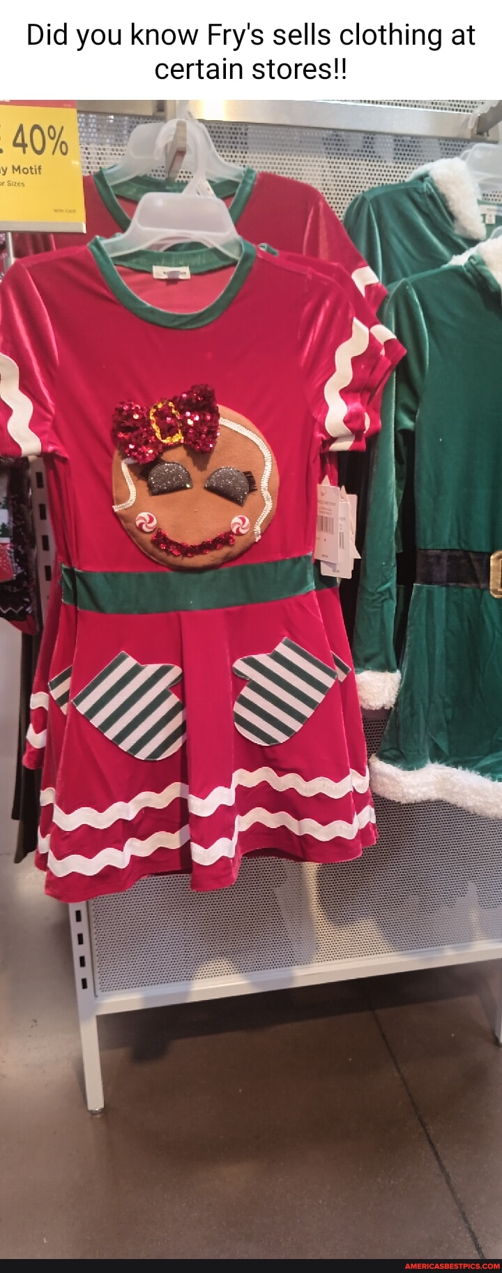 Did you know Fry's sells clothing at certain stores!! America’s best