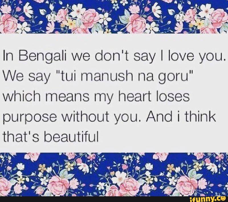 i love you in bengali