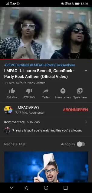 Vevocertfied Lmfao Partytockanthem Lmfao Ft Lauren Bennett Goonrock Party Rock Anthem Official Video Abonnieren Kommentare 606 245 Nachste Titel Ifunny